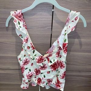 ASTR The Label floral cropped tank